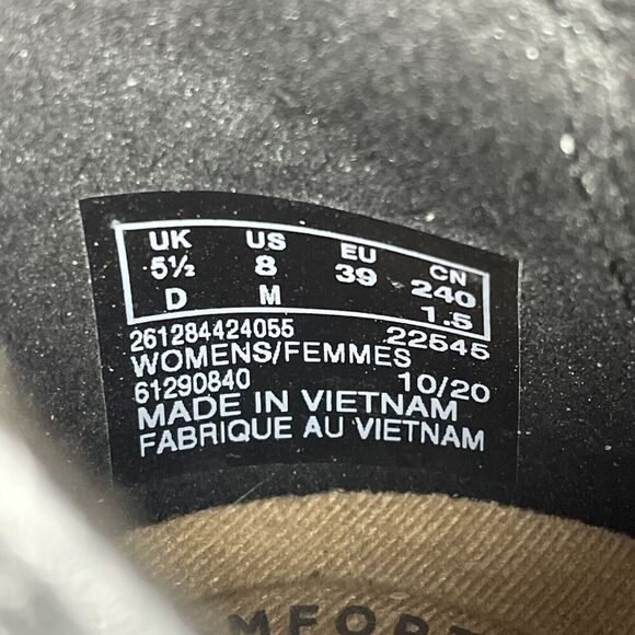 Clarks Shoes Women’s 8 M Emslie Warren Black Leather Block Heel Slip On Zip EUC - Picture 10 of 10